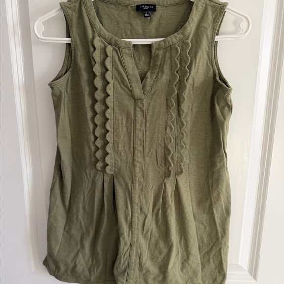 Talbots Tops - Talbots Olive Green Sleeveless Blouse